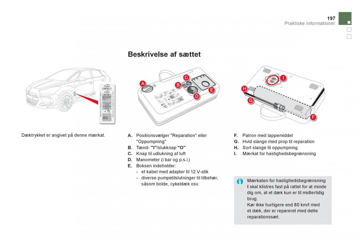 Citroen DS5 Bilens instruktionsbog / page 199