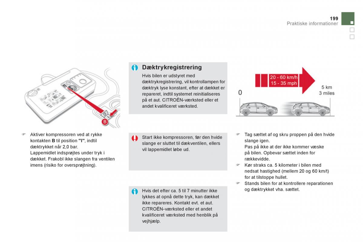 Citroen DS5 Bilens instruktionsbog / page 201