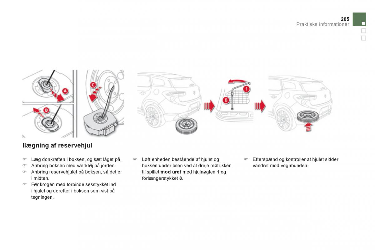 Citroen DS5 Bilens instruktionsbog / page 207