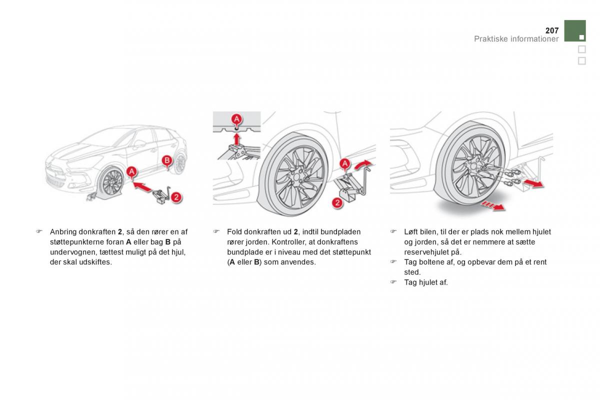 Citroen DS5 Bilens instruktionsbog / page 209