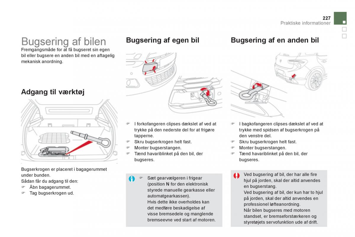 Citroen DS5 Bilens instruktionsbog / page 229