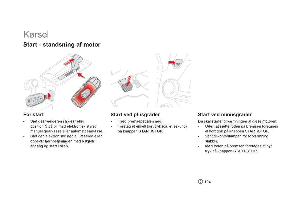 Citroen DS5 Bilens instruktionsbog / page 24