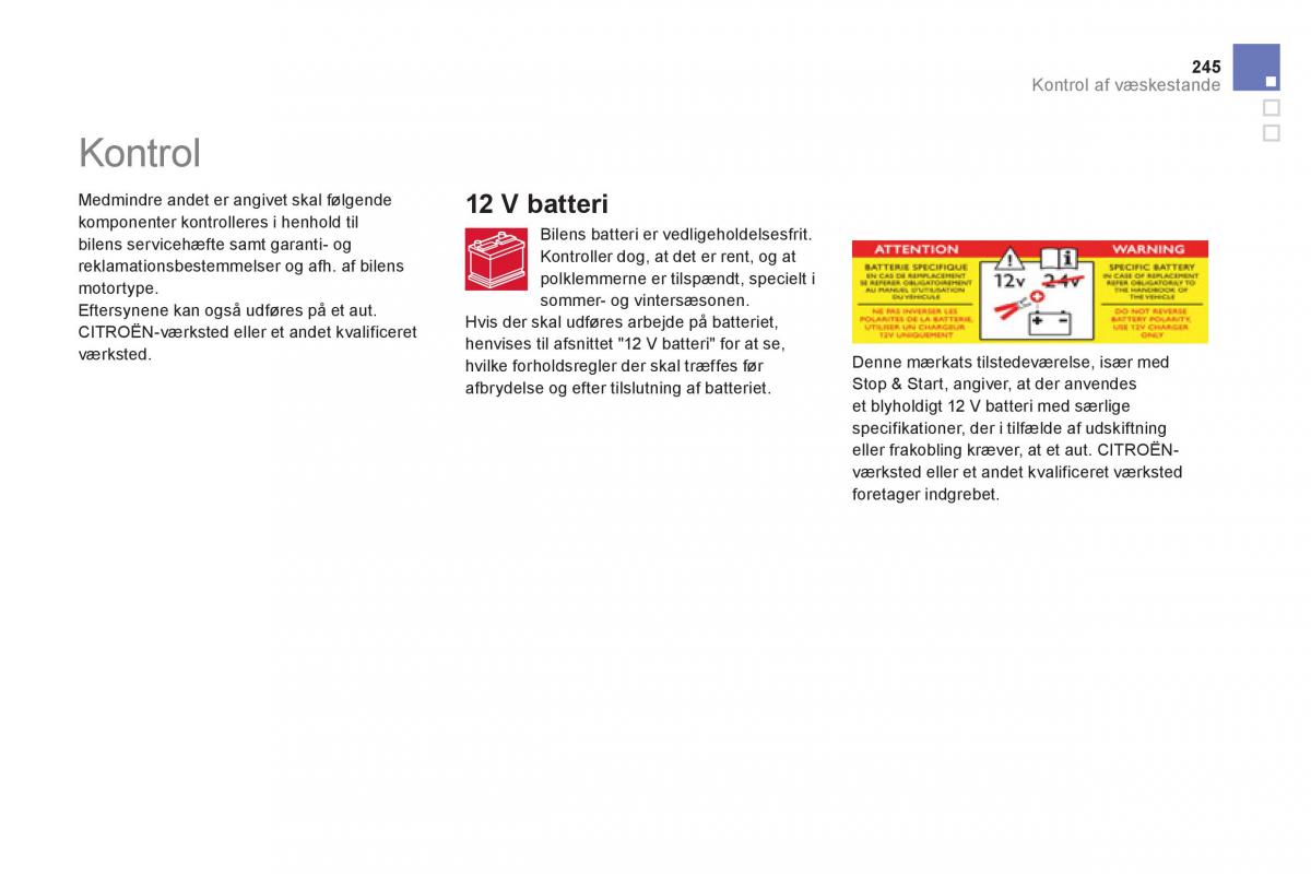 Citroen DS5 Bilens instruktionsbog / page 247