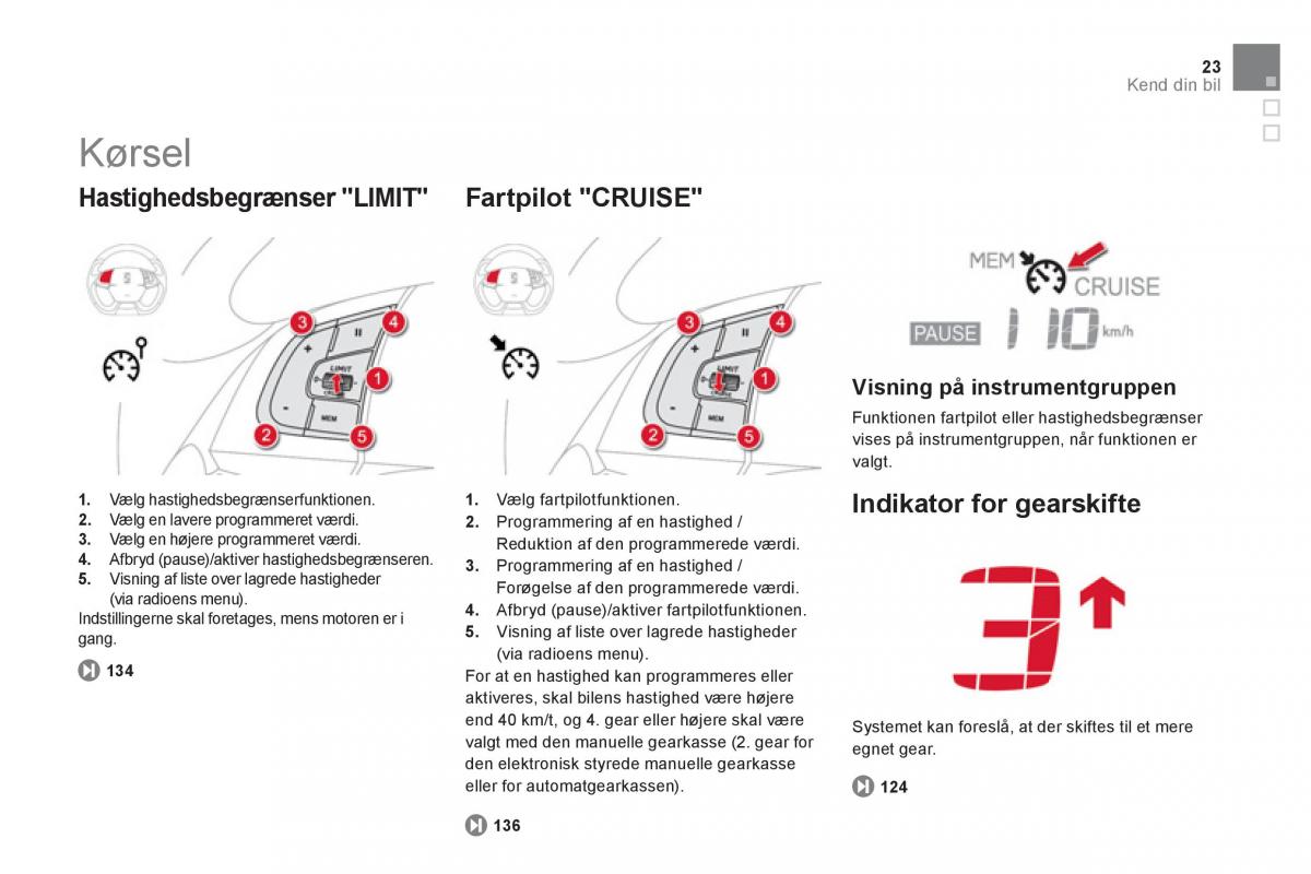 Citroen DS5 Bilens instruktionsbog / page 25