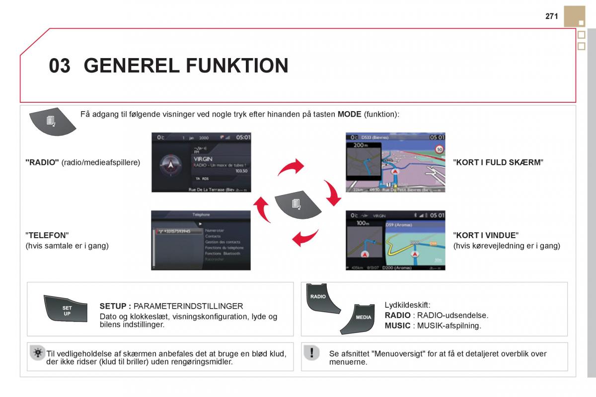 Citroen DS5 Bilens instruktionsbog / page 273