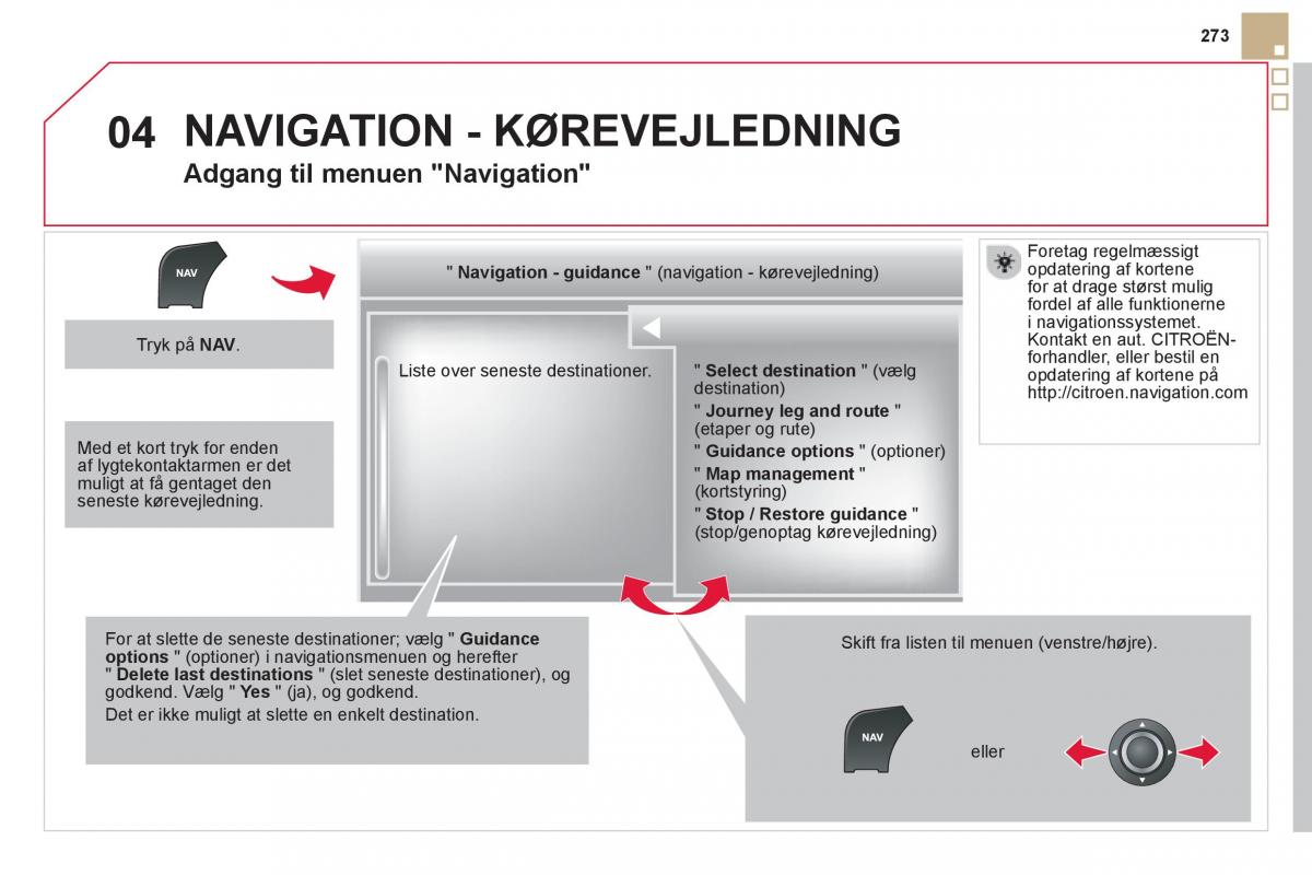 Citroen DS5 Bilens instruktionsbog / page 275