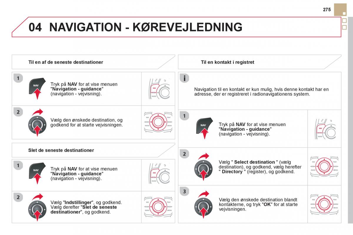 Citroen DS5 Bilens instruktionsbog / page 277