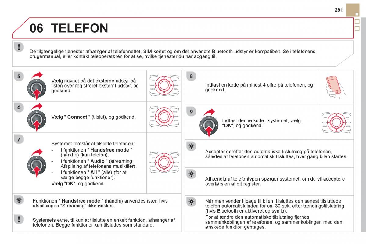 Citroen DS5 Bilens instruktionsbog / page 293