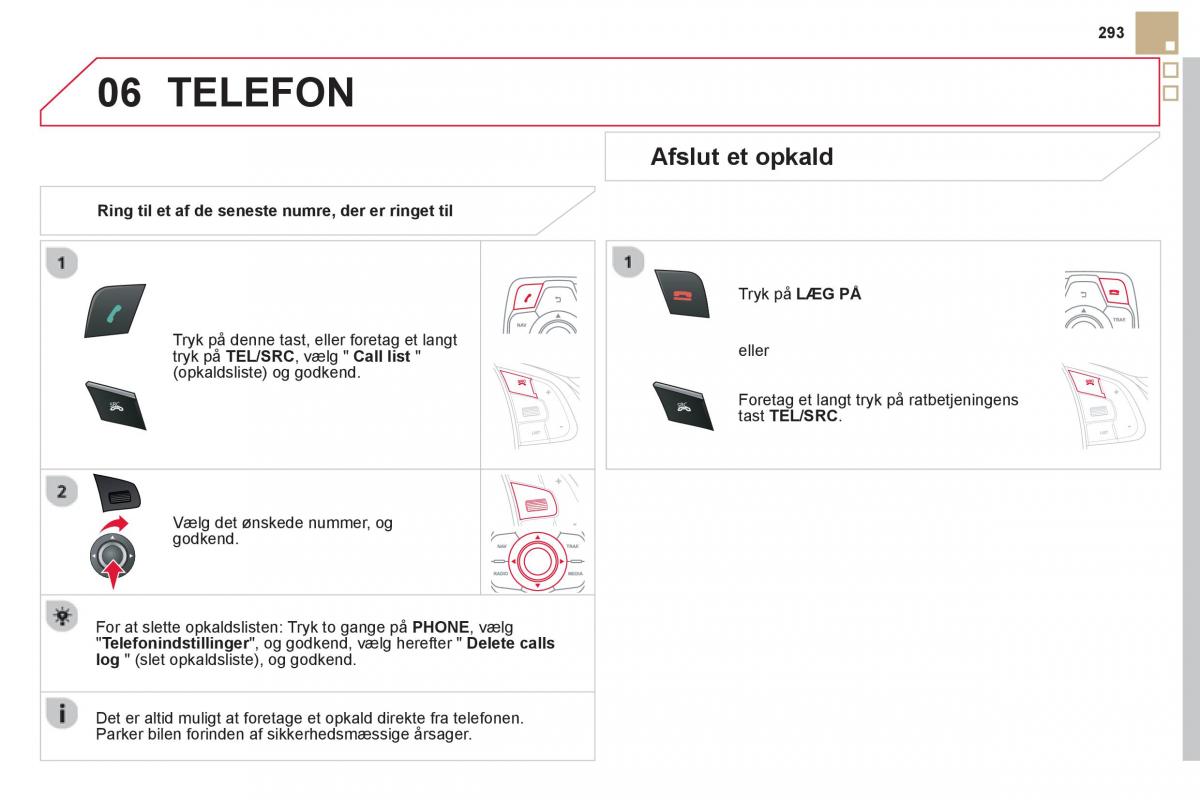 Citroen DS5 Bilens instruktionsbog / page 295