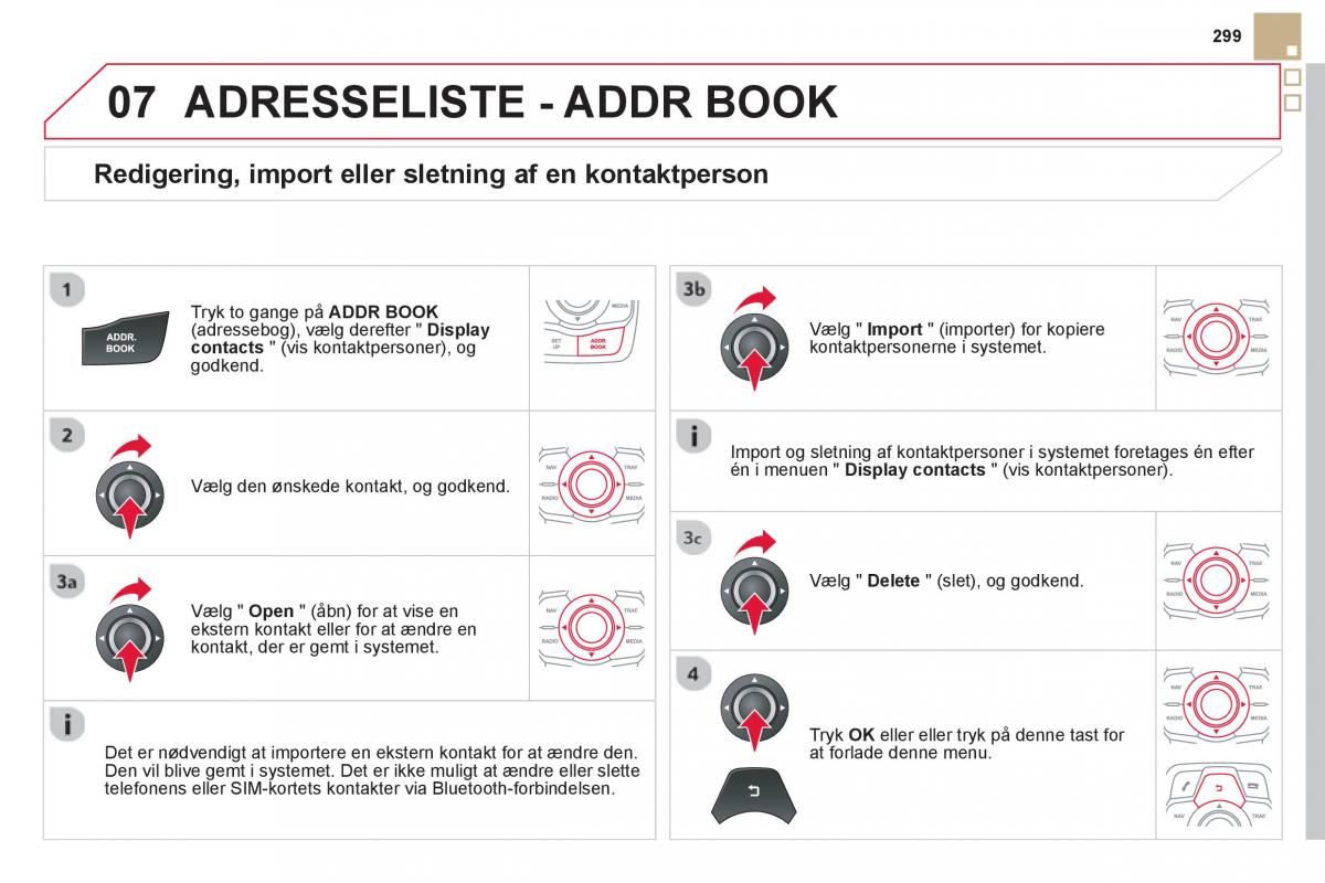 Citroen DS5 Bilens instruktionsbog / page 301