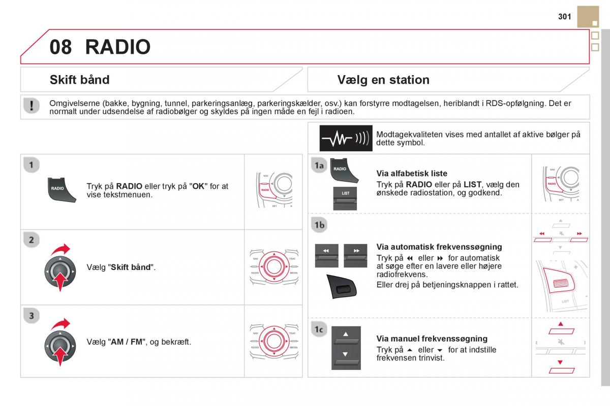 Citroen DS5 Bilens instruktionsbog / page 303