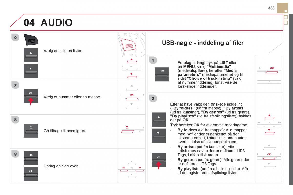 Citroen DS5 Bilens instruktionsbog / page 335