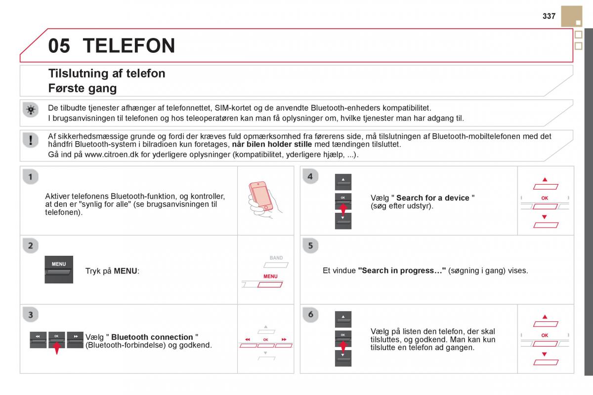 Citroen DS5 Bilens instruktionsbog / page 339