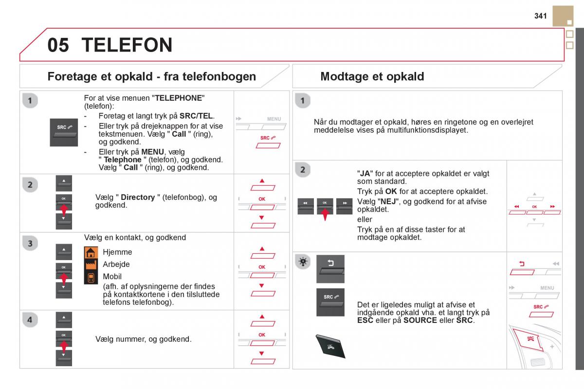 Citroen DS5 Bilens instruktionsbog / page 343