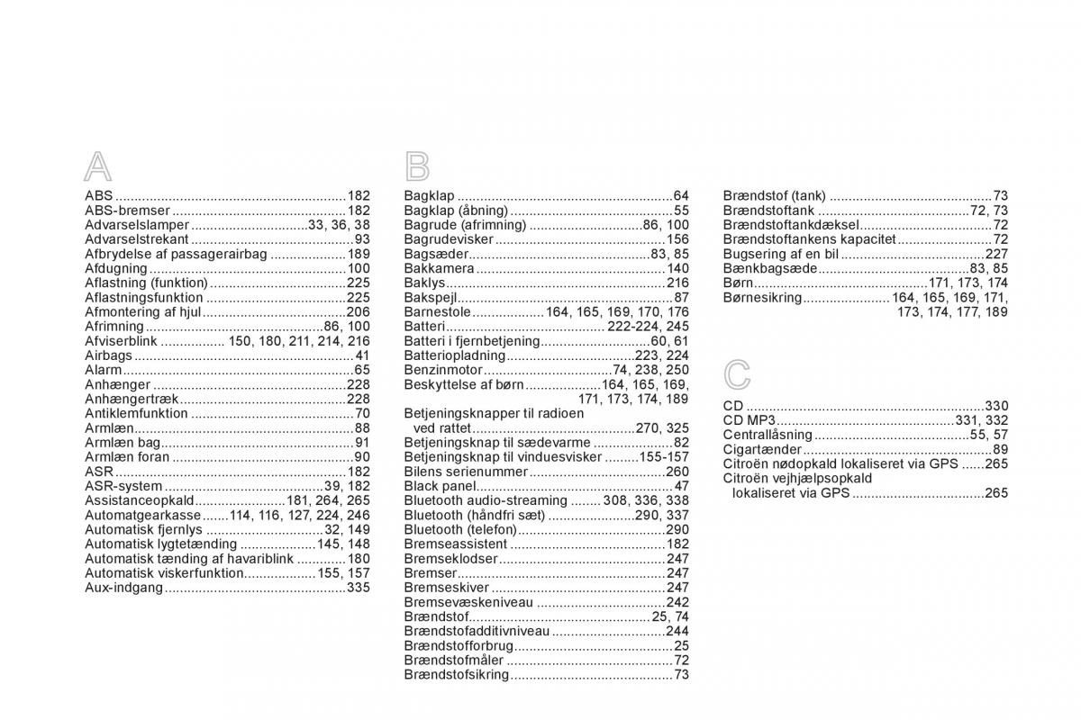 Citroen DS5 Bilens instruktionsbog / page 358