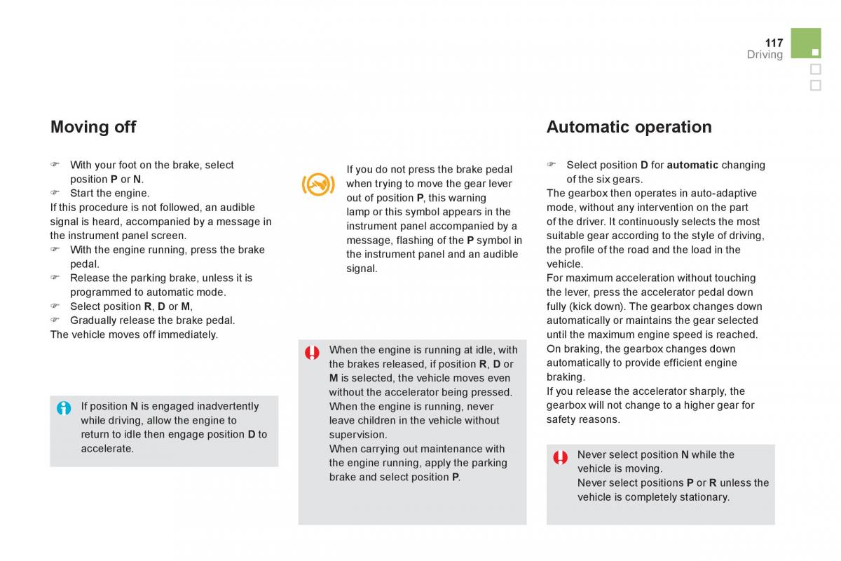 Citroen DS5 owners manual / page 119