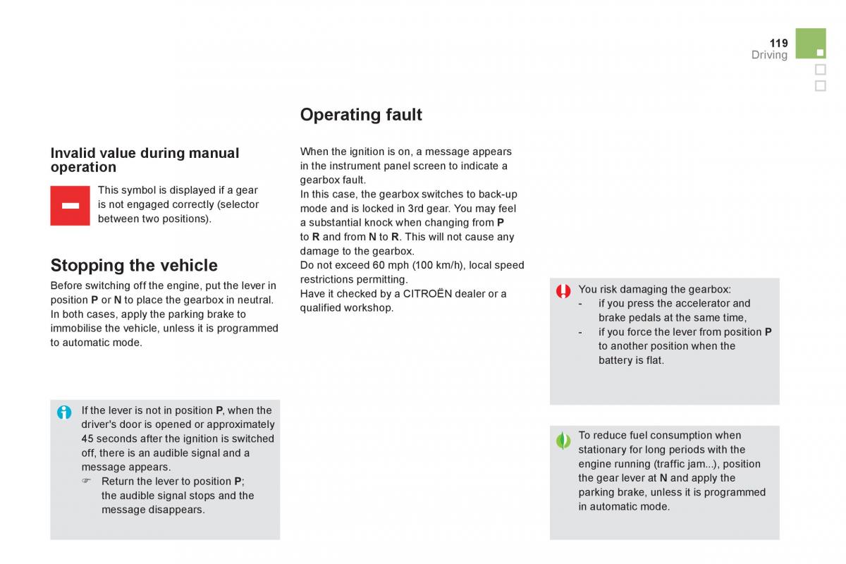 Citroen DS5 owners manual / page 121