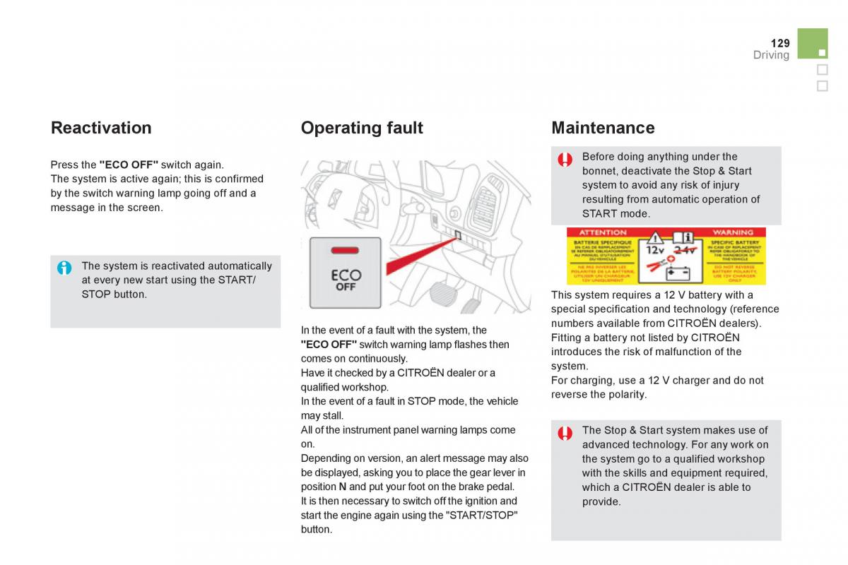 Citroen DS5 owners manual / page 131