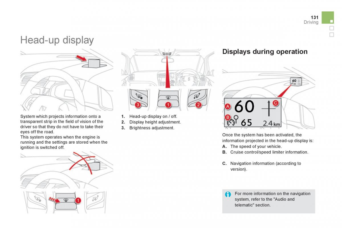 Citroen DS5 owners manual / page 133