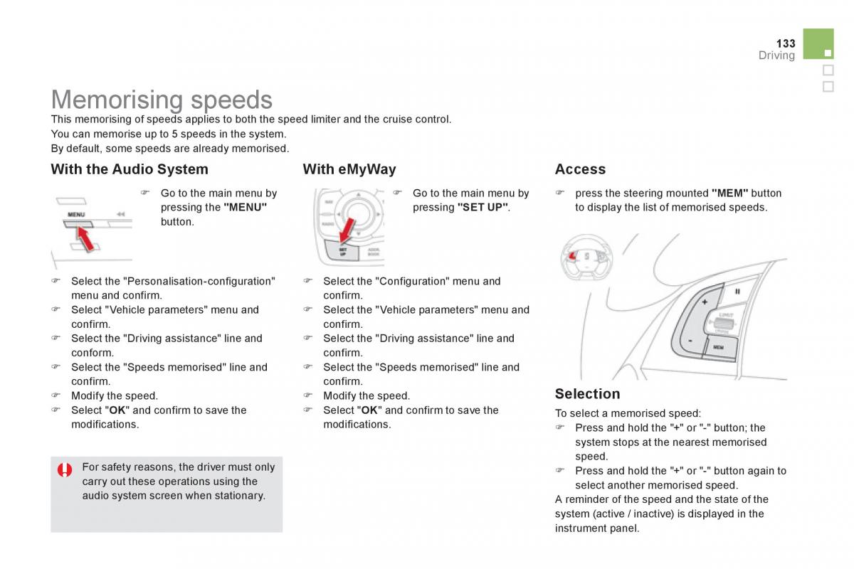 Citroen DS5 owners manual / page 135