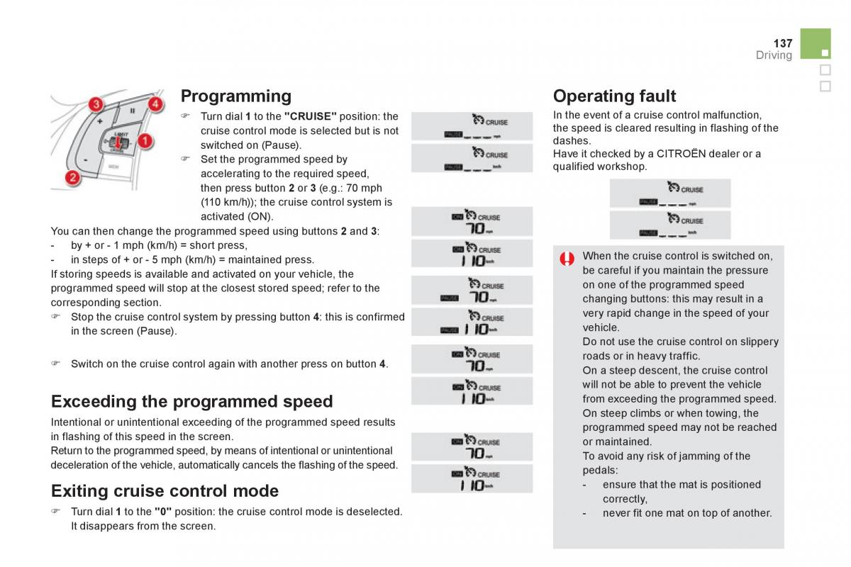 Citroen DS5 owners manual / page 139