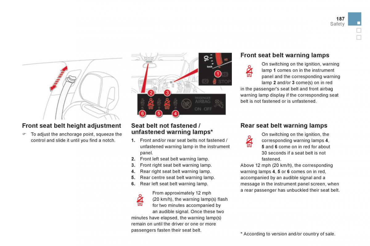 Citroen DS5 owners manual / page 189