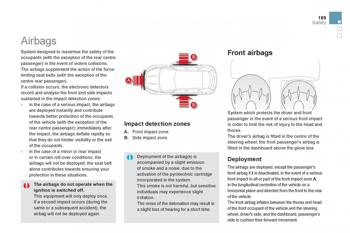 Citroen DS5 owners manual / page 191