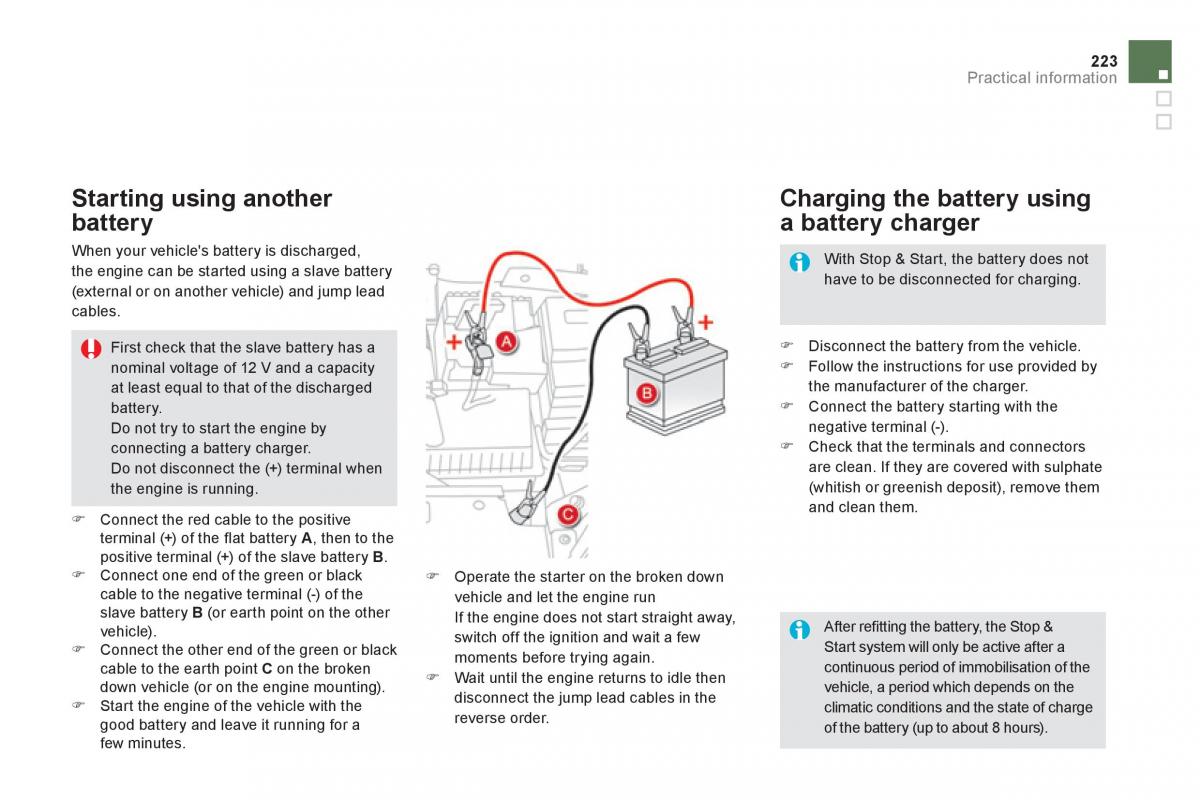 Citroen DS5 owners manual / page 225