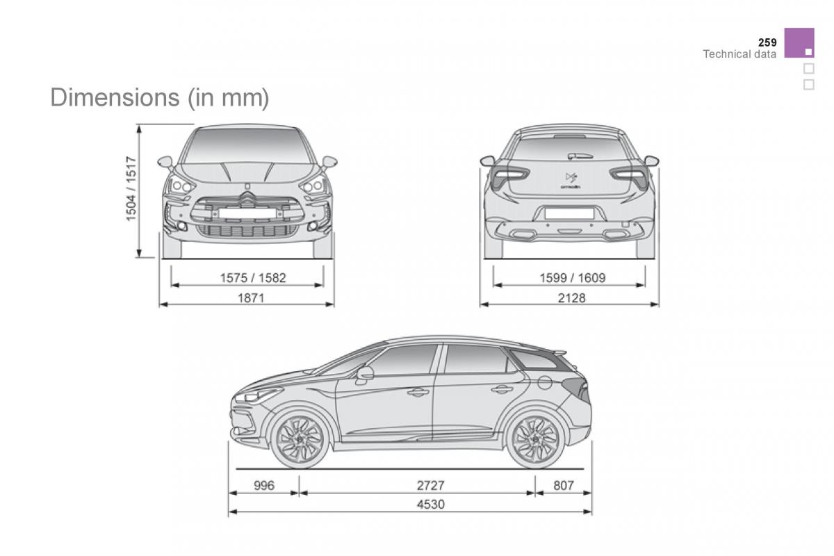 Citroen DS5 owners manual / page 261