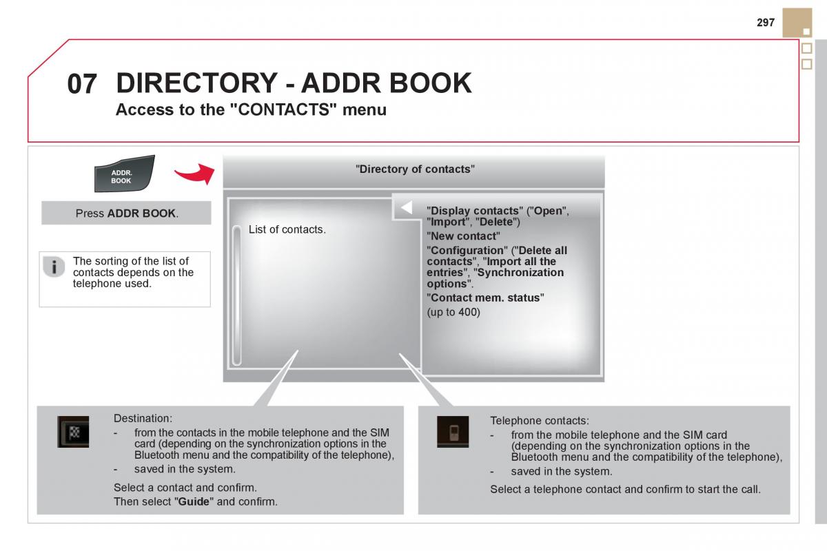 Citroen DS5 owners manual / page 299