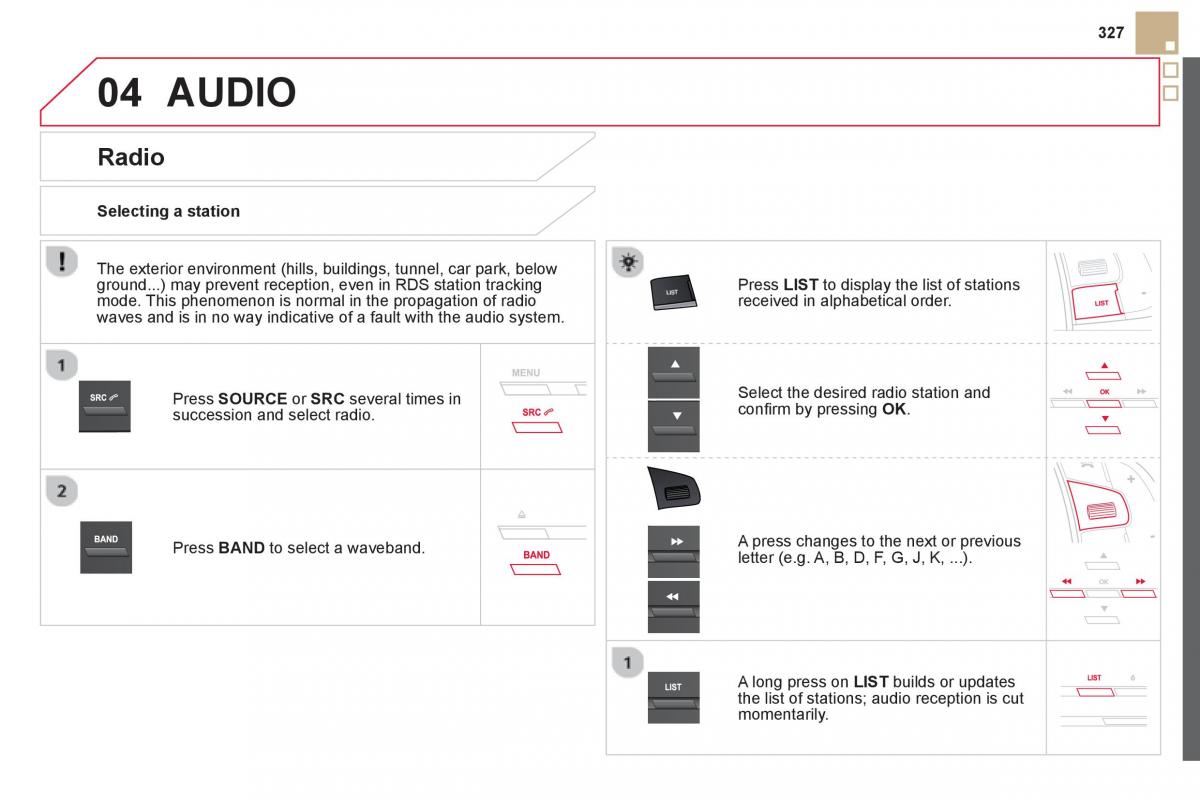 Citroen DS5 owners manual / page 329