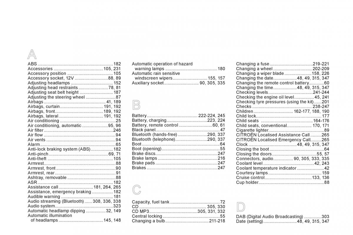 Citroen DS5 owners manual / page 358