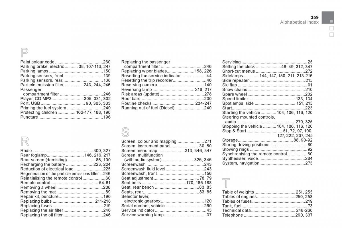 Citroen DS5 owners manual / page 361