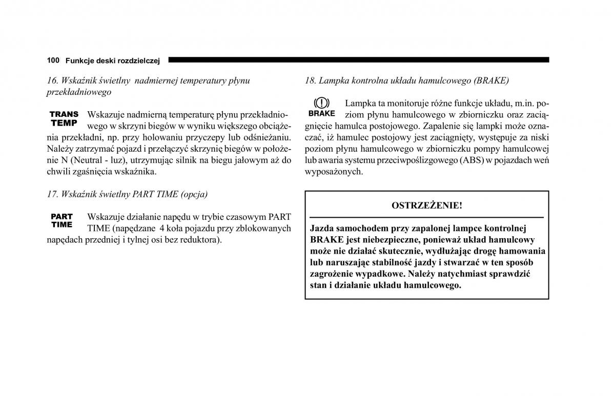 Jeep Cherokee KJ instrukcja obslugi / page 101