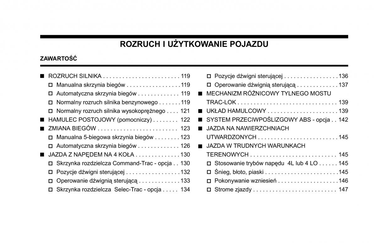 Jeep Cherokee KJ instrukcja obslugi / page 118