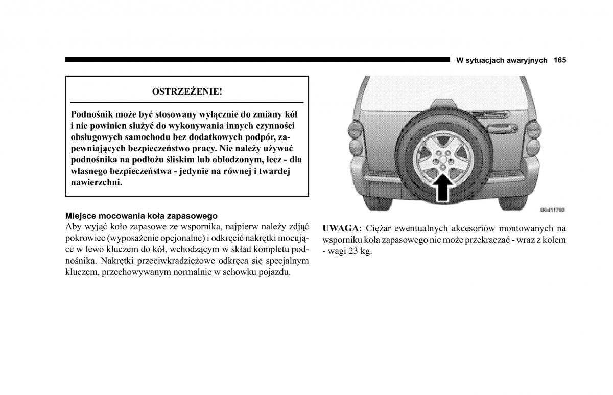 Jeep Cherokee KJ instrukcja obslugi / page 166