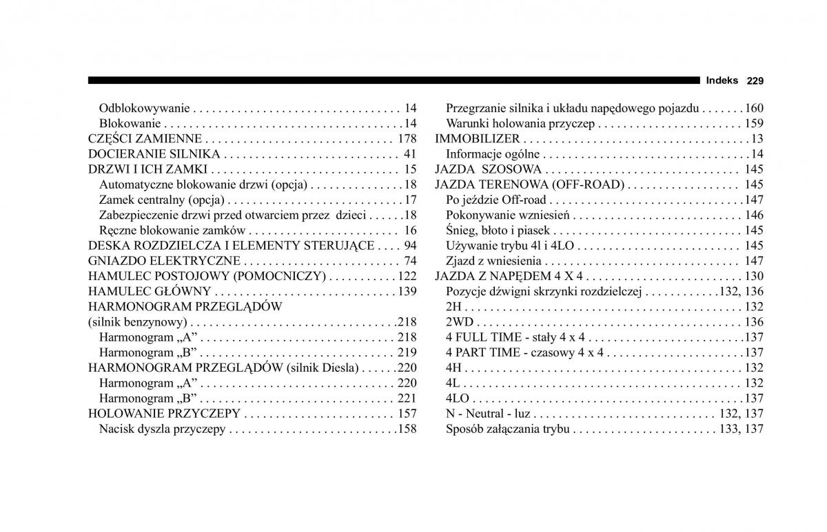 Jeep Cherokee KJ instrukcja obslugi / page 230