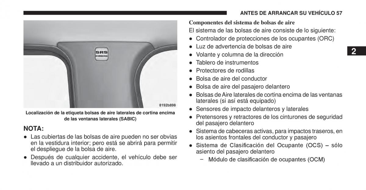 Jeep Cherokee KK manual del propietario / page 58