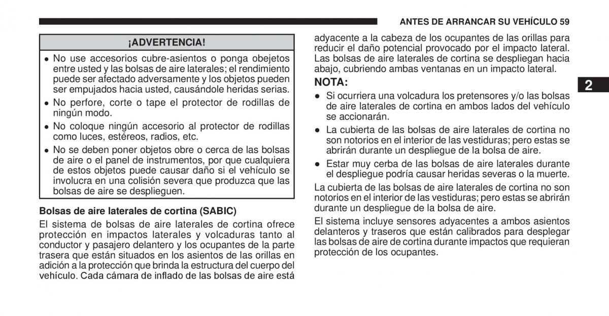 Jeep Cherokee KK manual del propietario / page 60