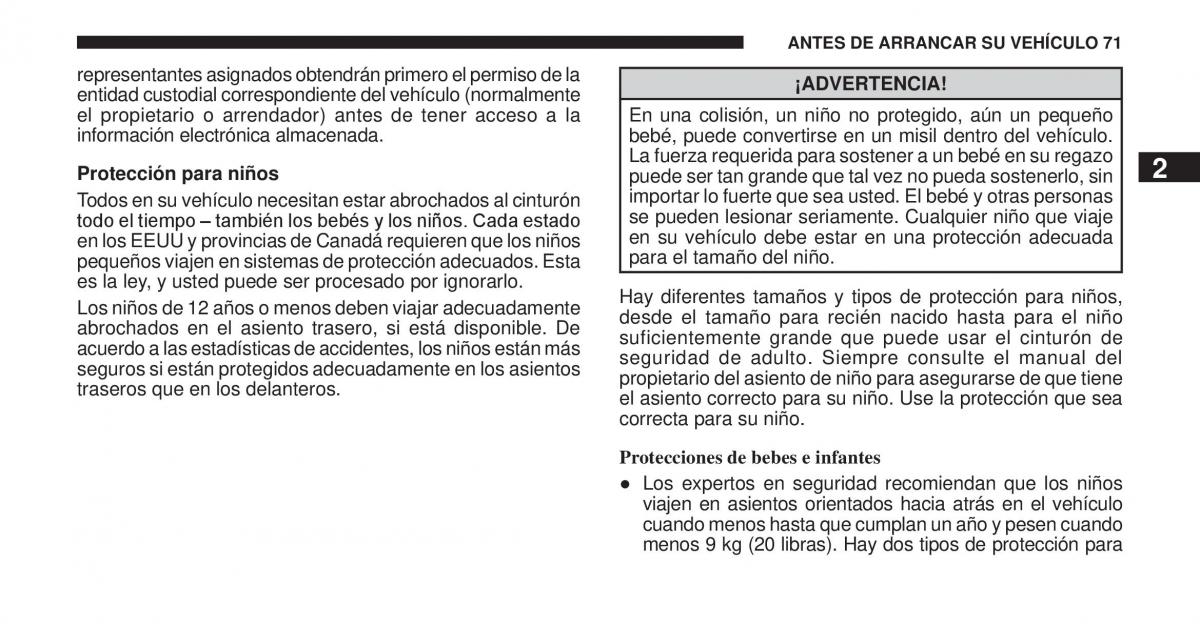 Jeep Cherokee KK manual del propietario / page 72