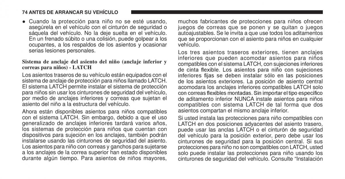 Jeep Cherokee KK manual del propietario / page 75