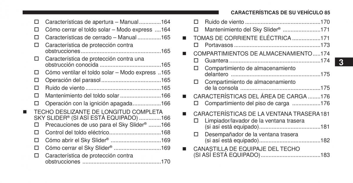 Jeep Cherokee KK manual del propietario / page 86