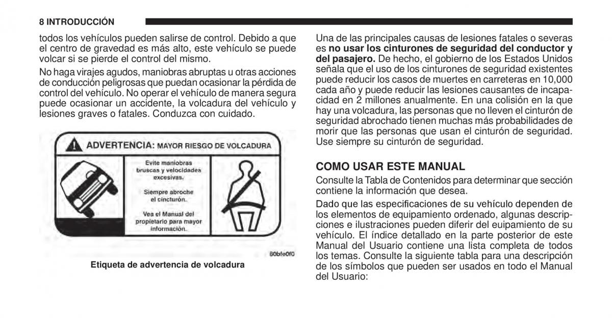 Jeep Cherokee KK manual del propietario / page 9