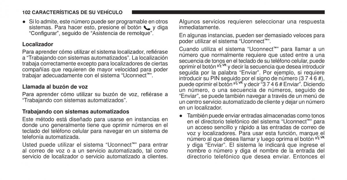 Jeep Cherokee KK manual del propietario / page 103