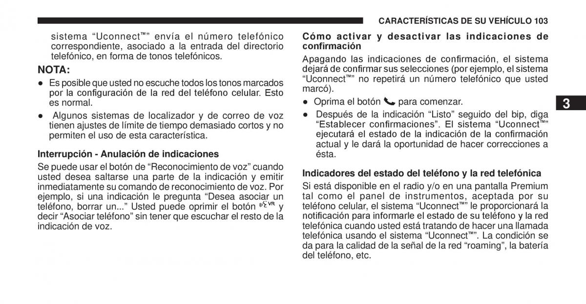 Jeep Cherokee KK manual del propietario / page 104