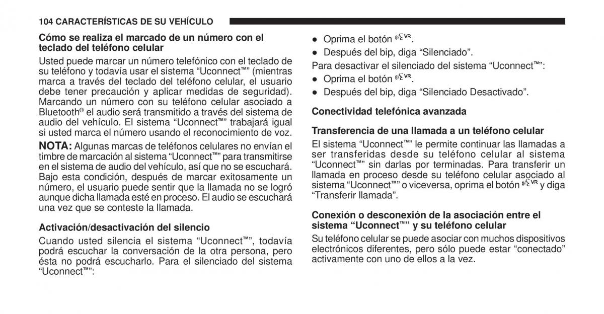 Jeep Cherokee KK manual del propietario / page 105