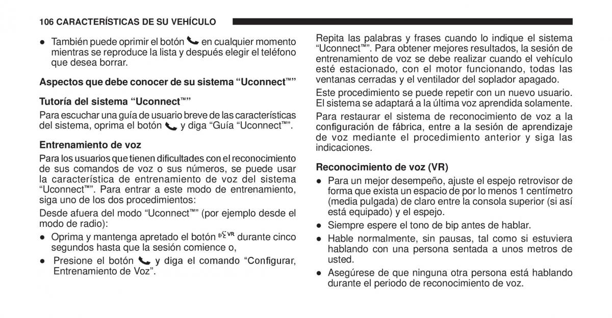 Jeep Cherokee KK manual del propietario / page 107