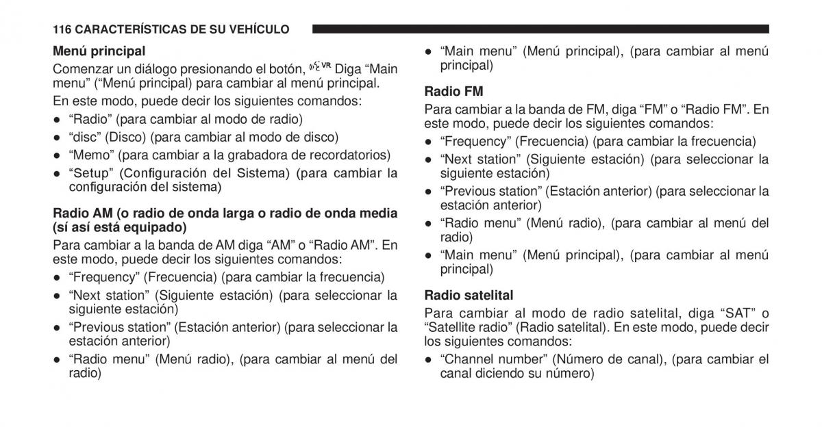 Jeep Cherokee KK manual del propietario / page 117