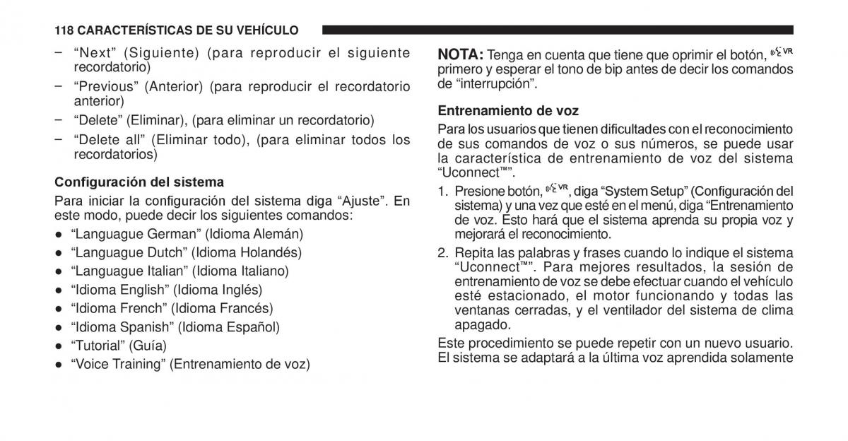 Jeep Cherokee KK manual del propietario / page 119