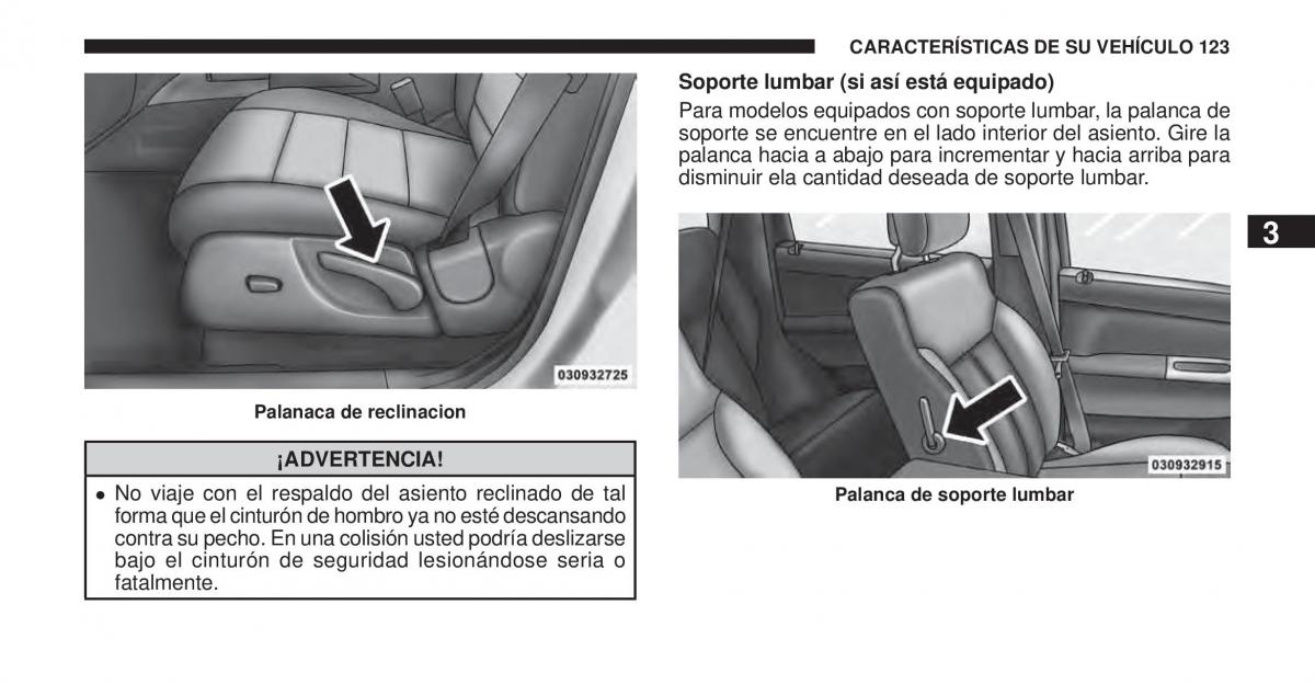 Jeep Cherokee KK manual del propietario / page 124